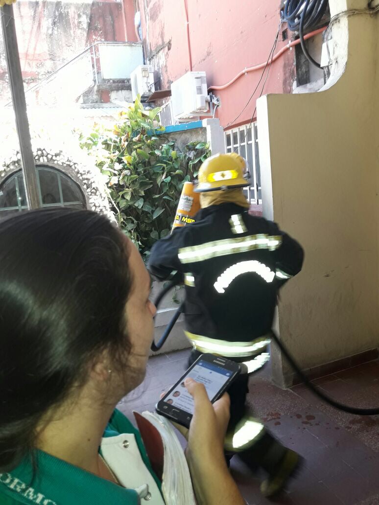 Incendio en la oficina de prensa de la Municipalidad