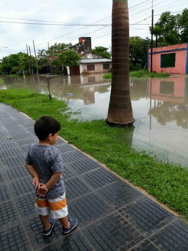 Lento escurrimiento de las aguas por las intensas lluvias