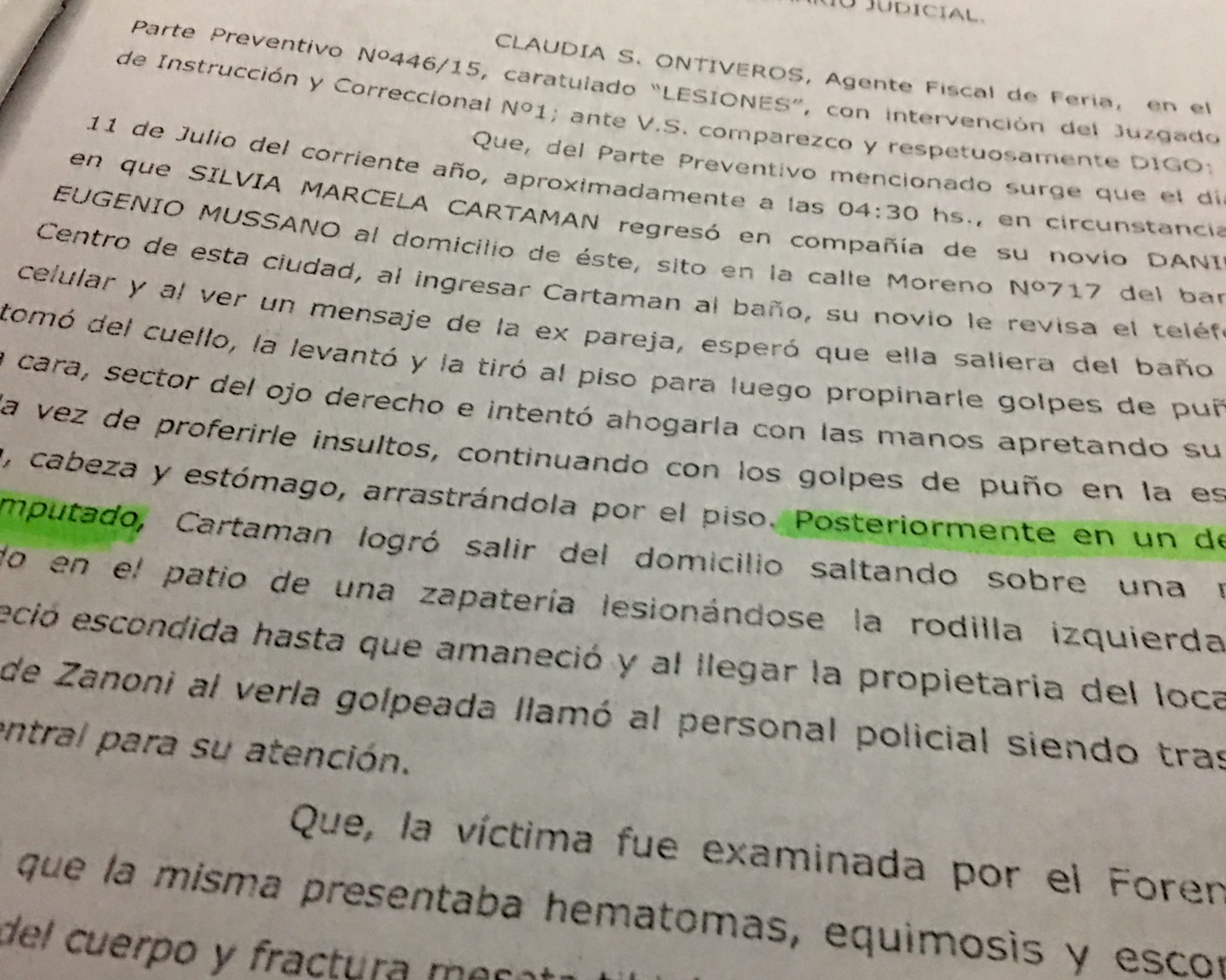 Caso Cartaman: la versión de Yaca Mussano