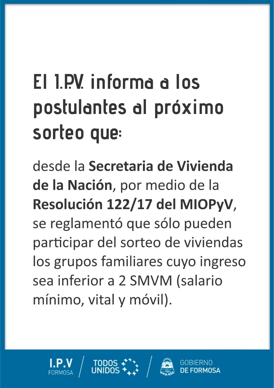 Sortean 407 viviendas de la Nueva Formosa
