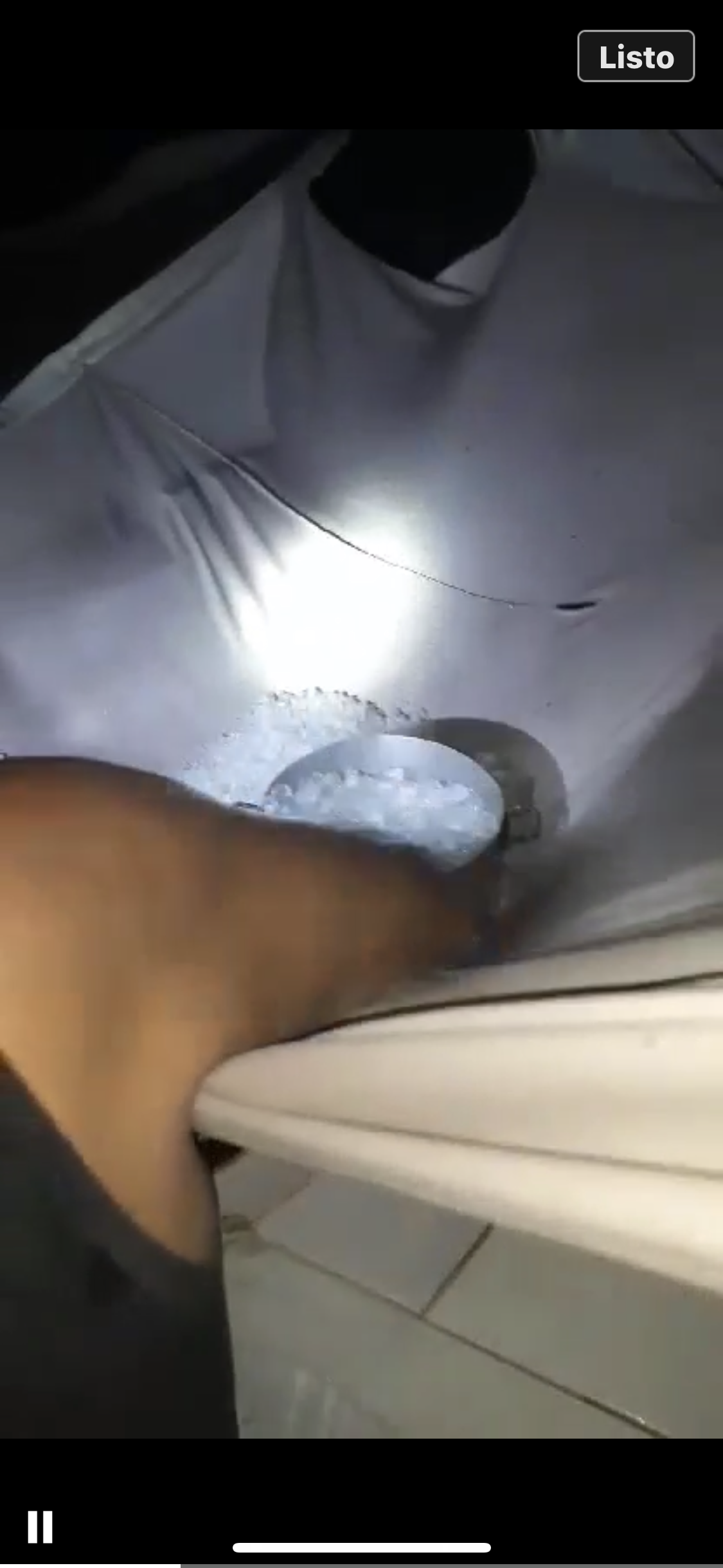 Temporal de granizo y lluvia en la madrugada