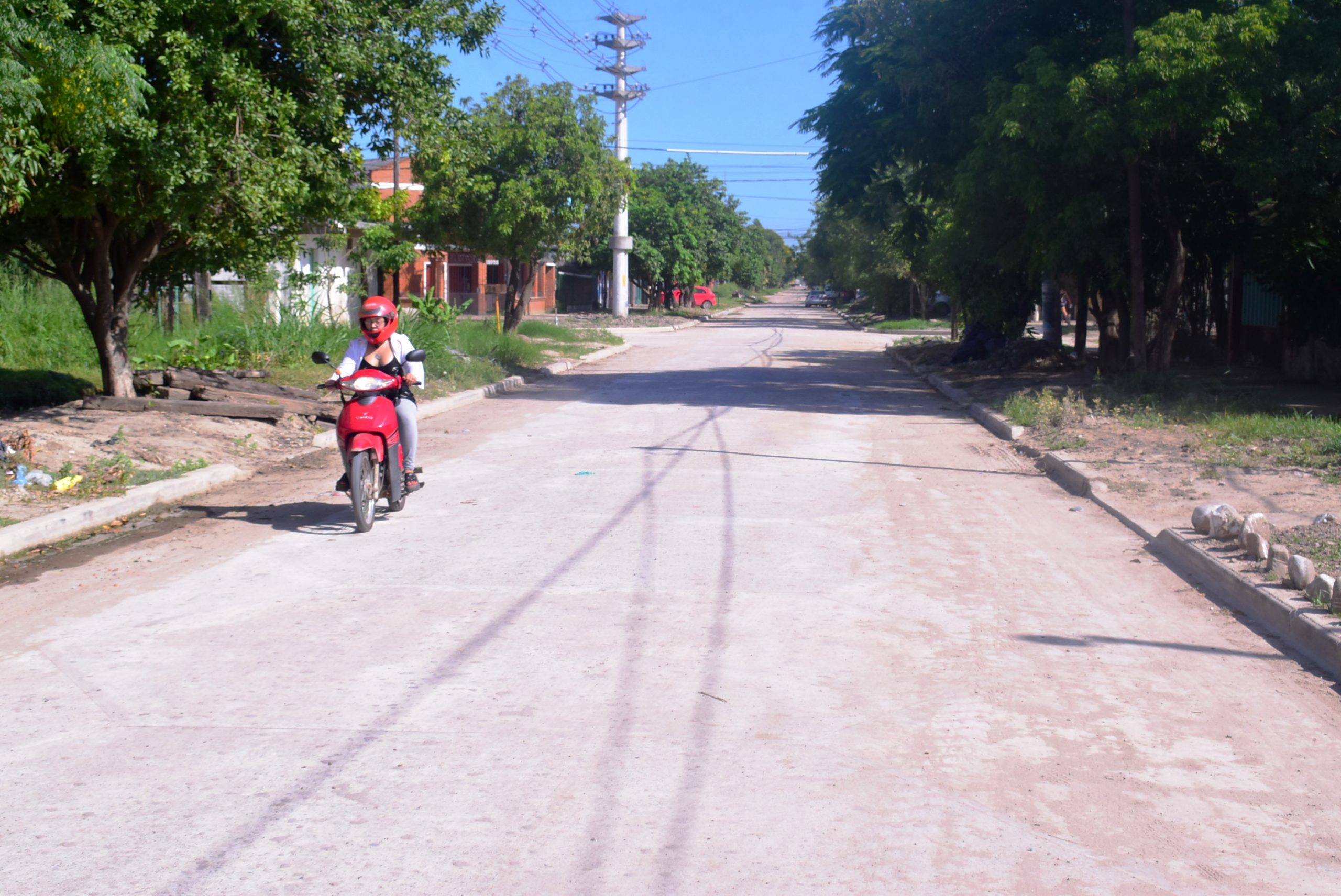 La Municipalidad pavimento «sistema Hexais, más barato y seguro» que el tradicional
