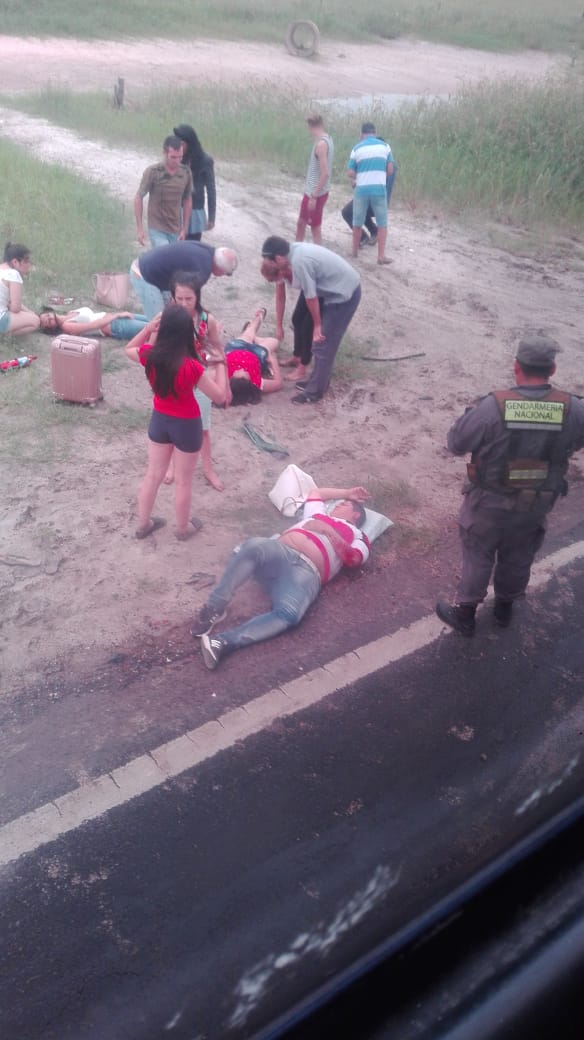Triple choque en la Ruta 11, a la altura de Tatané (video)