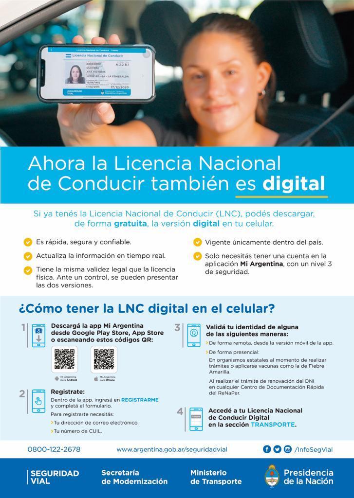 La licencia de conducir ahora es digital, la llevás en el celular