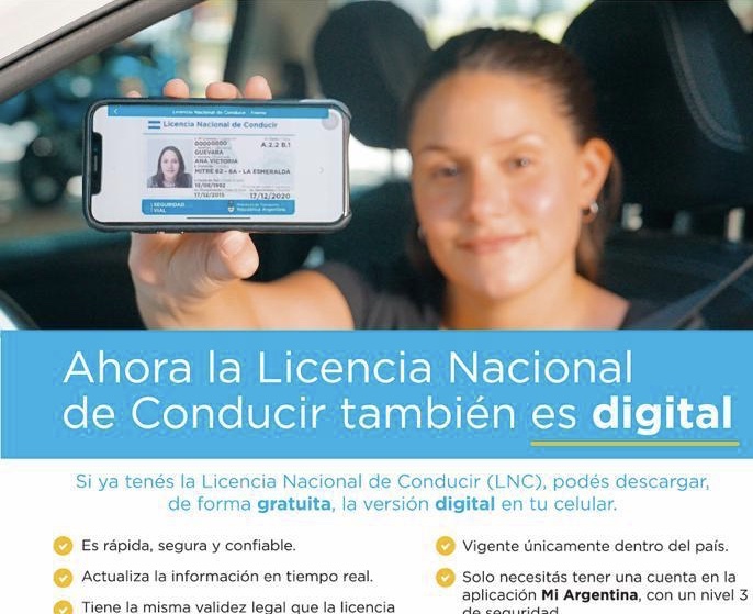 La licencia de conducir ahora es digital, la llevás en el celular