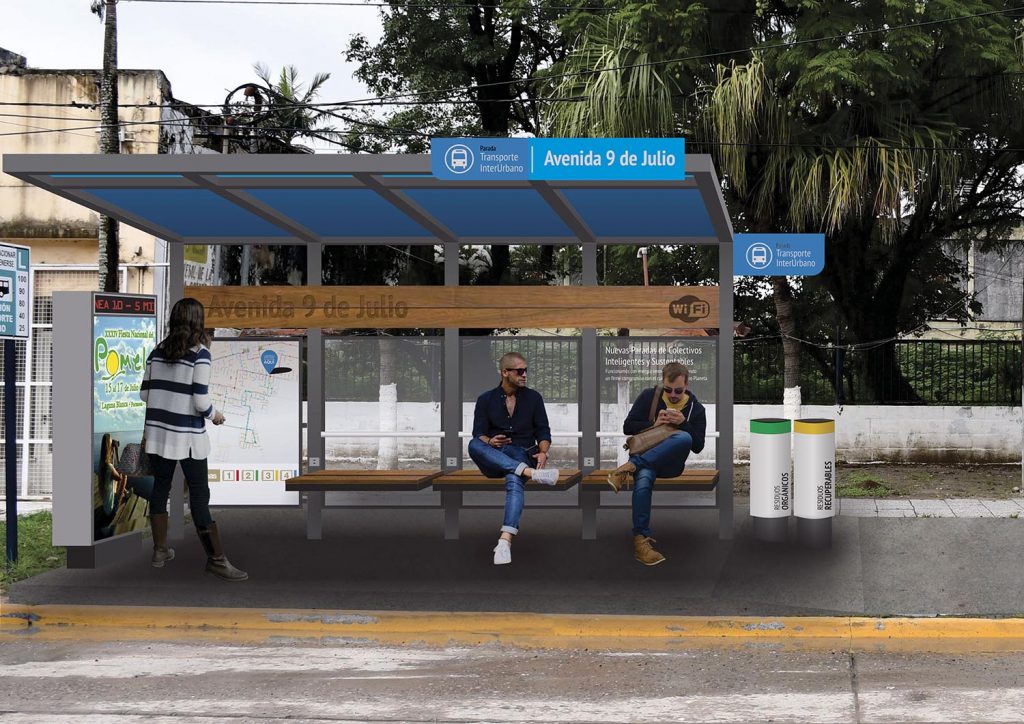 RFP propone hacer 150 paradas inteligentes de colectivos en la Ciudad
