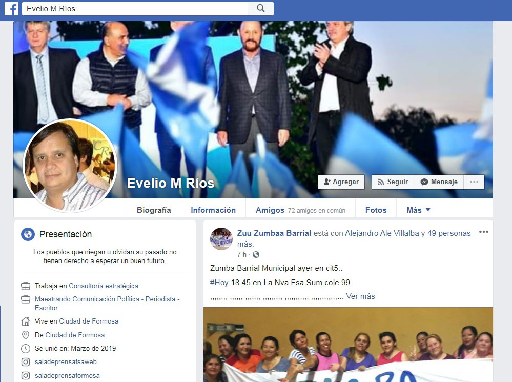 El periodista Evelio Ríos, preso