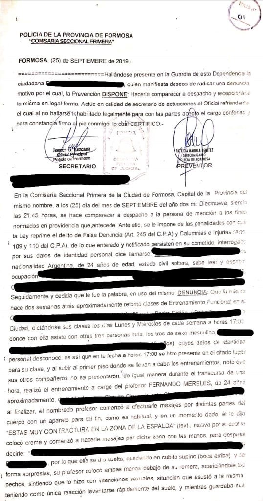 Denuncian por acoso a personal trainer