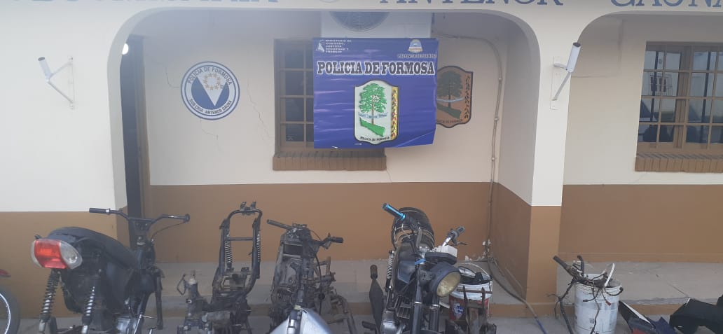 La Policía desmanteló un desarmadero de motos en el el Antenor Gauna.