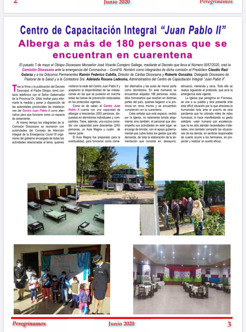 Voluntarios del Obispado eran los cocineros de los alojados en el Juan Pablo II