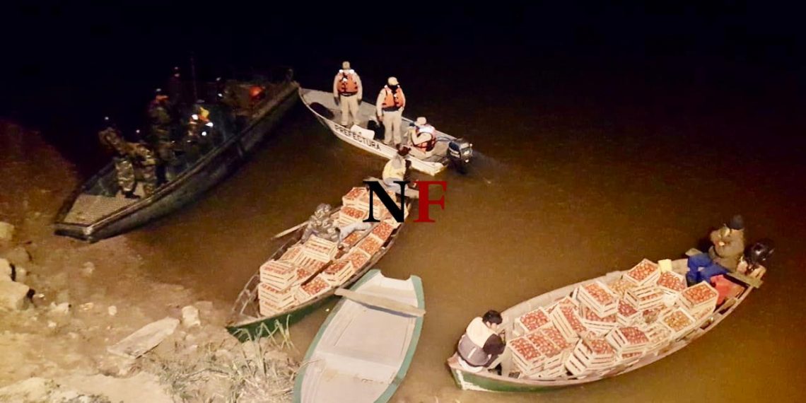 Prefectura secuestró contrabando en la ribera del río Paraguay