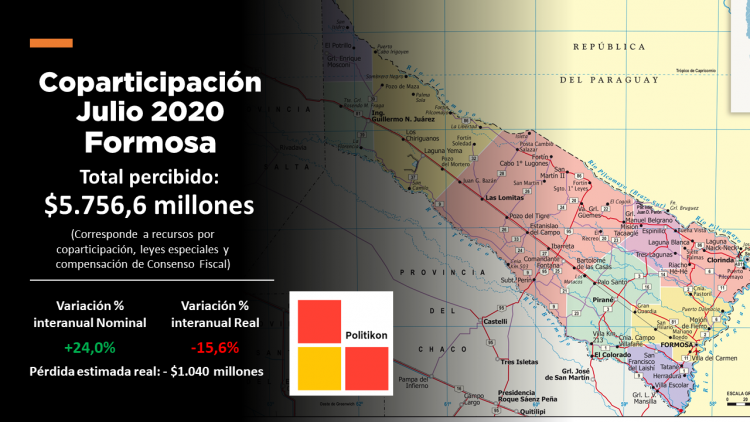 En julio, ingresaron a Formosa más de $5.700 millones por transferencias automáticas de nación