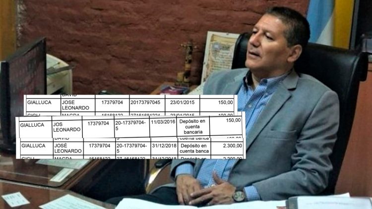 Gialluca aparece como aportante de fondos al Partido Justicialista de Formosa