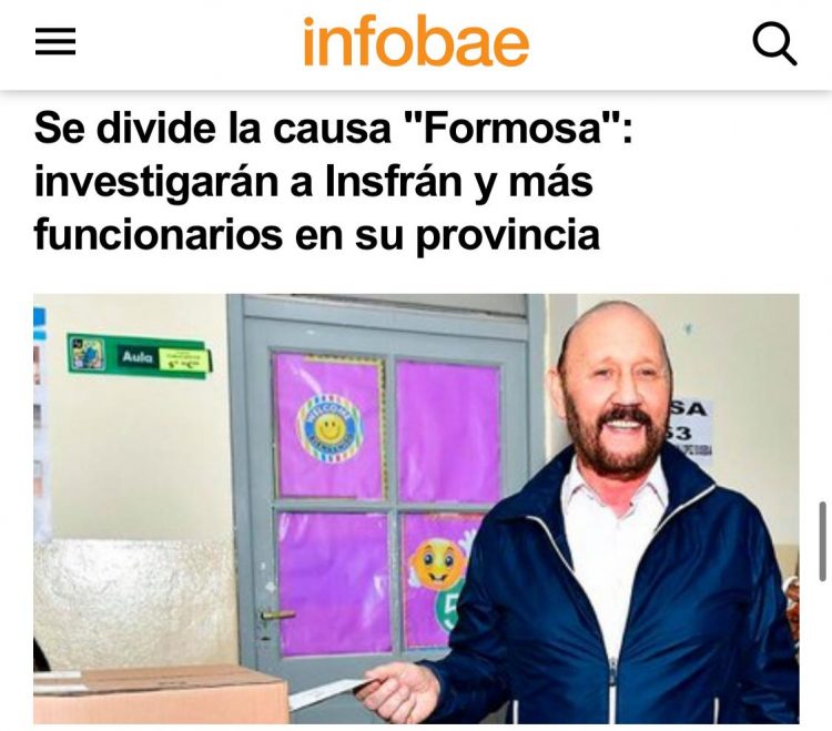 Se divide la causa “Formosa”: Gildo Insfrán y otros funcionarios provinciales serán investigados por la Justicia formoseña