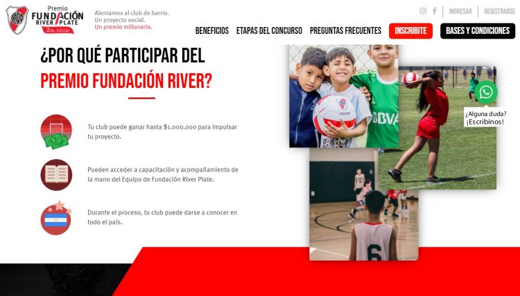 Fundación River lanzó un concurso para premiar con $1.000.000 a clubes y entidades sociales