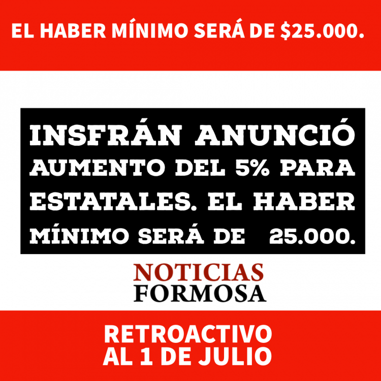 El Gobernador Insfrán anunció aumento salarial a estatales de un 5%