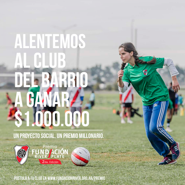 Fundación River lanzó un concurso para premiar con $1.000.000 a clubes y entidades sociales