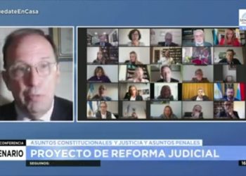 El ministro del STJ, Ariel Coll, disertó ante senadores al exponer sobre la Reforma Judicial