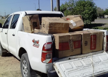 C5: policías hallan millonario cargamento ilegal de cigarrillos y son atacados por contrabandistas