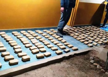 Policías encuentran 90 kilos de marihuana en un sendero que proviene desde Salta