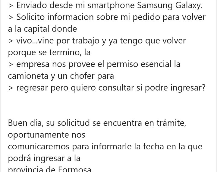 Espera autorización de ingreso, en el puente, con «hisopado negativo» a coronavirus