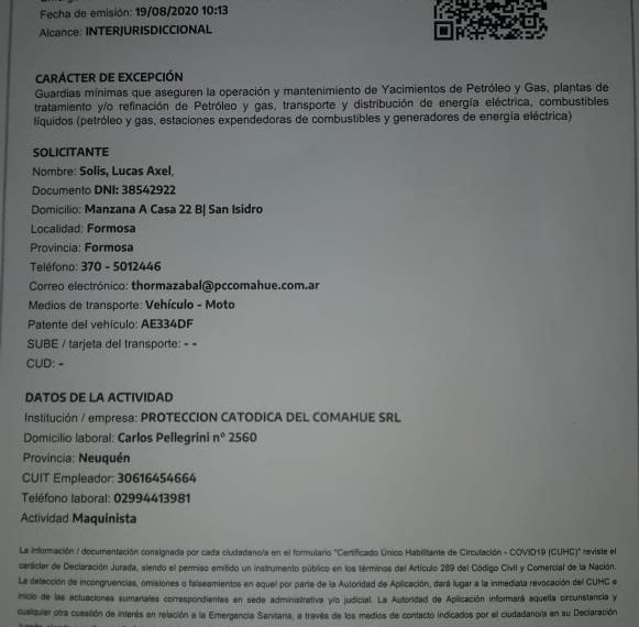 Espera autorización de ingreso, en el puente, con «hisopado negativo» a coronavirus