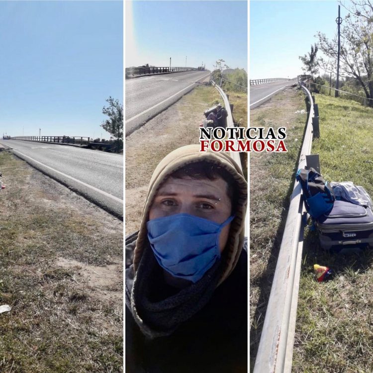 Espera autorización de ingreso, en el puente, con «hisopado negativo» a coronavirus