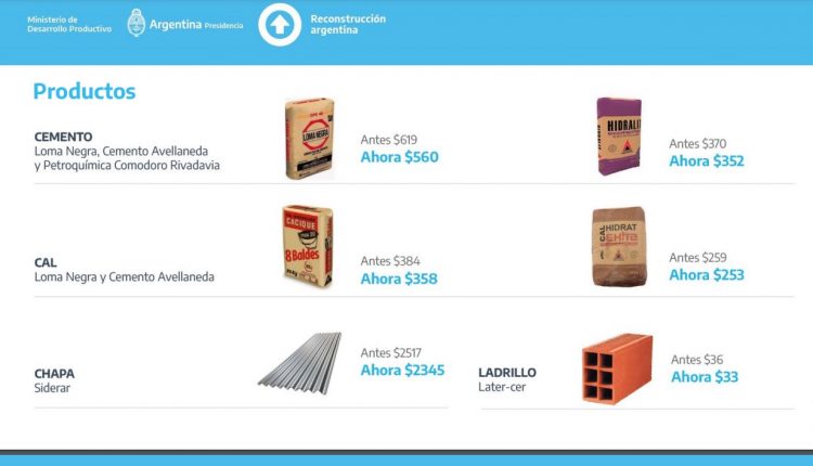 Lanzan Precios Cuidados para la construcción con una reducción de 5% promedio en precios