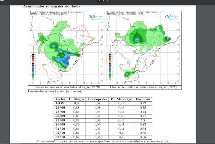 El río Paraguay continuará en octubre por debajo del metro de altura