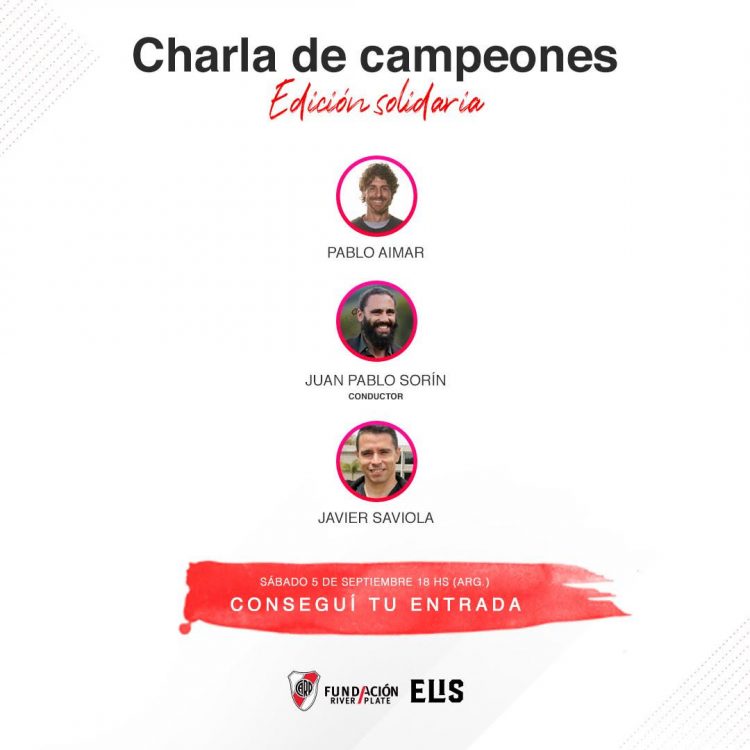 River realiza su primer evento online solidario: «Charla de campeones»