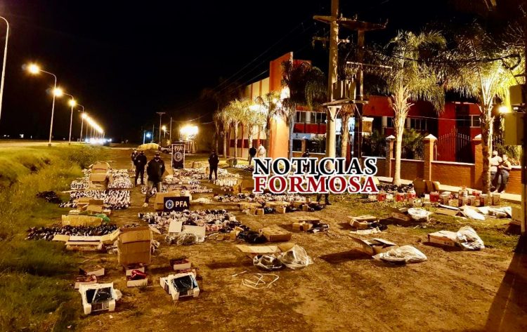 Policía Federal intervino un millonario cargamento de mercaderías de contrabando