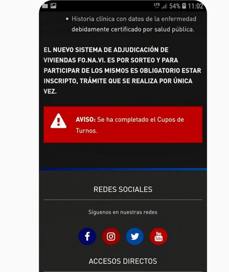 Se completó el cupo de solicitudes de turnos para inscripciones en el IPV