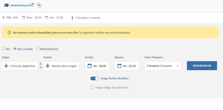 Se reactivan los vuelos comerciales al NEA, Formosa aún no se definió