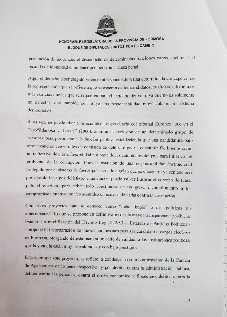 Proyecto de ley busca impedir que condenados por delitos puedan ser candidatos