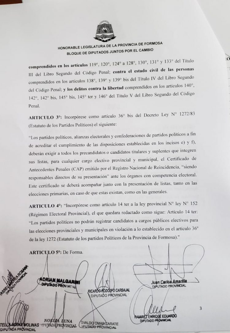 Proyecto de ley busca impedir que condenados por delitos puedan ser candidatos