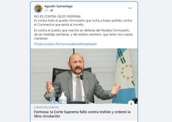 Agustín Samaniego y el fallo de la Corte: «No es contra Insfrán, es contra el pueblo formoseño»