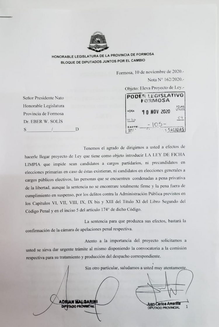 Proyecto de ley busca impedir que condenados por delitos puedan ser candidatos