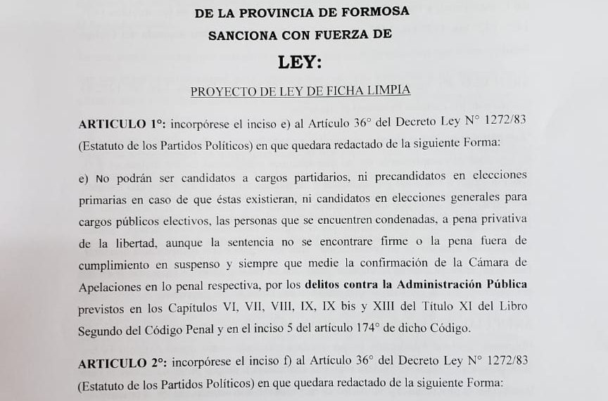 Proyecto de ley busca impedir que condenados por delitos puedan ser candidatos
