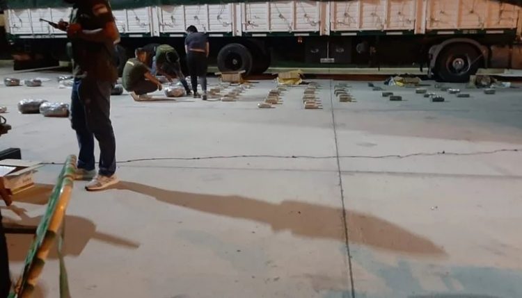 Entre zapallos y batatas, un camión que salió de Formosa, llevaba 200 kg de marihuana