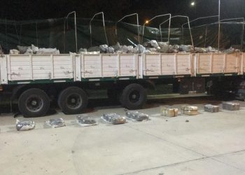 Entre zapallos y batatas, un camión que salió de Formosa, llevaba 200 kg de marihuana