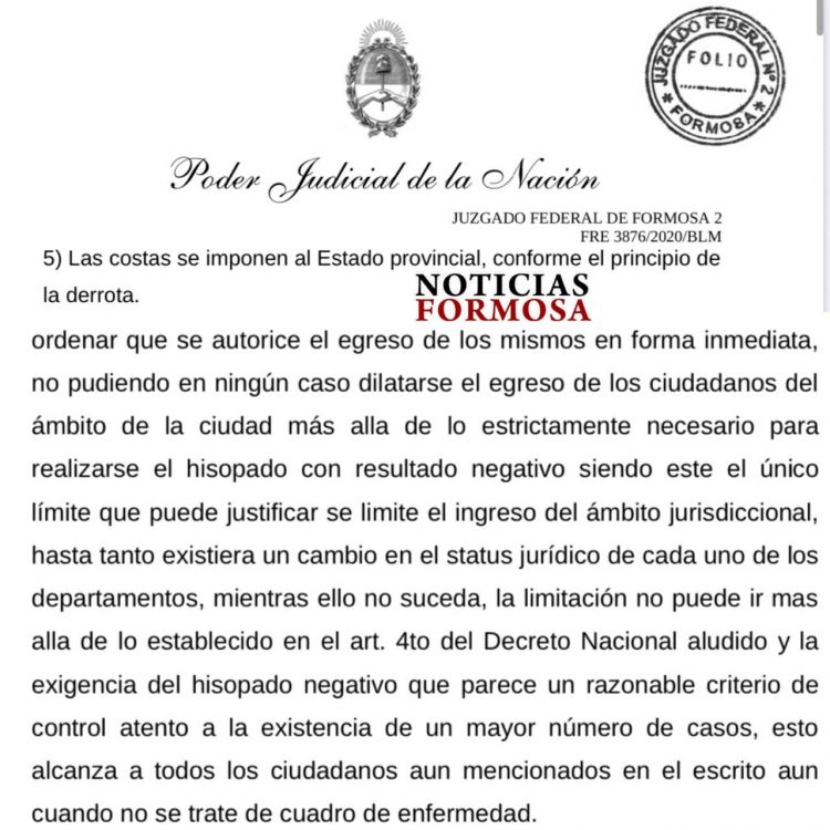 Carbajal hizo lugar a un habeas corpus, dio 24 hs al Gobierno para que facilite traslados