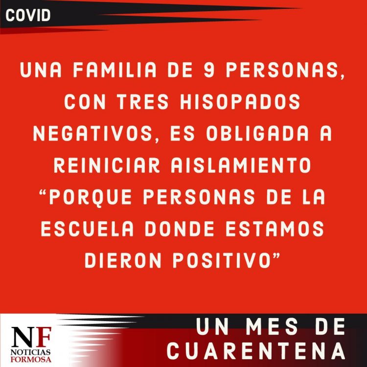 Reinician 14 días de aislamiento a familia y el tema se judicializó