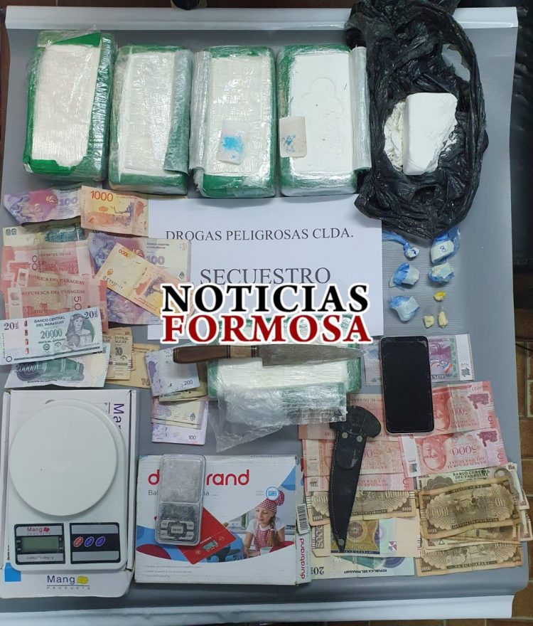 Banda narco desarticulada, dos detenidos y cocaína secuestrada en Clorinda