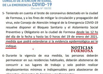 Esta noche finaliza el bloqueo a la ciudad de Formosa