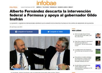 Alberto descarta la intervención federal a Formosa y apoya a Gildo