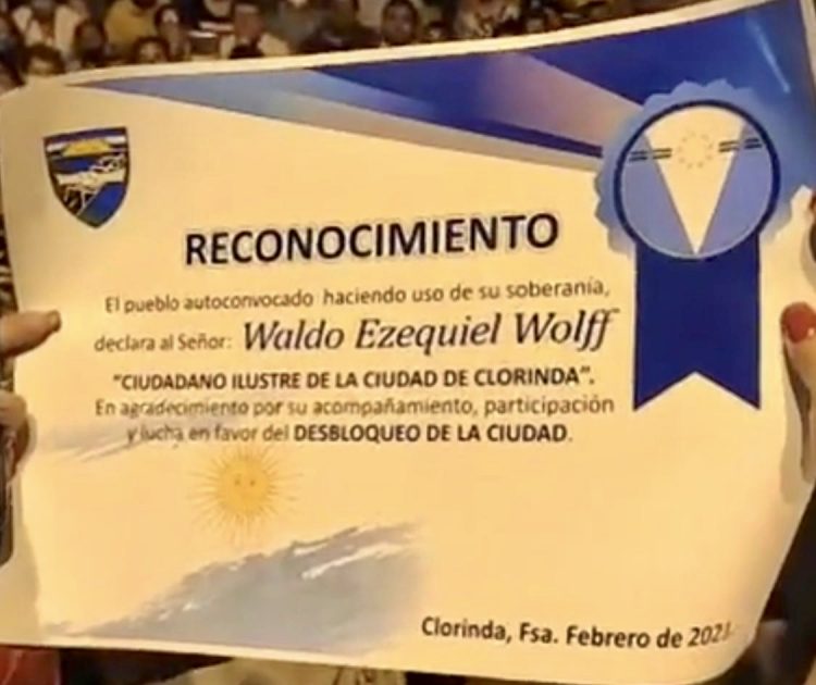 “Pueblo de Clorinda” declaró huésped de honor a Waldo