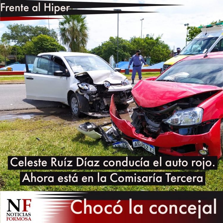 La concejal Ruiz Díaz chocó a otro auto y quedó imputada por lesiones leves