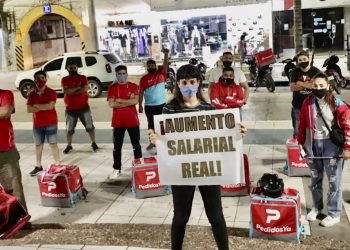 Trabajadores formoseños de Pedidos Ya reclamaron aumento salarial