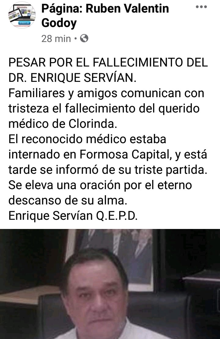 Primer médico formoseño fallecido: Director de centro de salud murió por covid-19