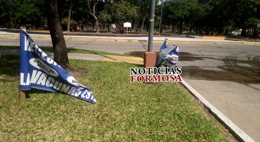 Rompieron algunos de los carteles que defienden a Gildo